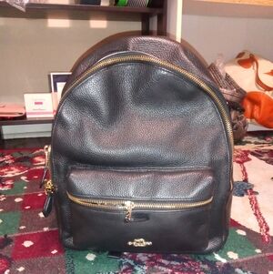 Like New COACH MEDIUM SIZE PEBBLE LEATHER BACKPACK